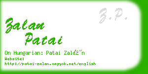 zalan patai business card